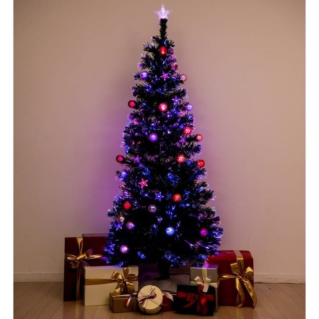 【クリスマスツリー】180cm 2段式ファイバーツリー おしゃれ 北欧 簡単収納【送料無料】
