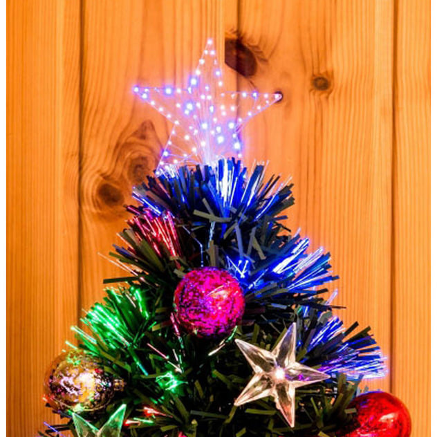 【クリスマスツリー】45cm ファイバーツリー 簡単収納 コンパクト 電池式【送料無料】