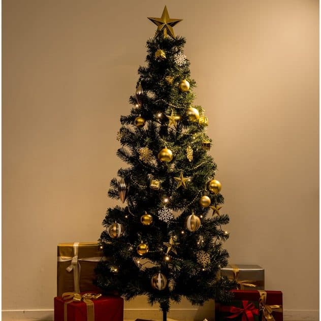 【クリスマスツリー】180cm 小さく分割ツリー ロマンティックシャンパンゴールド おしゃれ 北欧【送料無料】