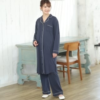 ＜トイザらス＞ とろみらくちん長袖パジャマ(ブルーグレー×M-L)