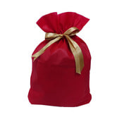ギフトバッグ 不織布 （約）74ｘ86cm 赤 Lサイズ 大きい クリスマスラッピング 巾着袋 お・・・