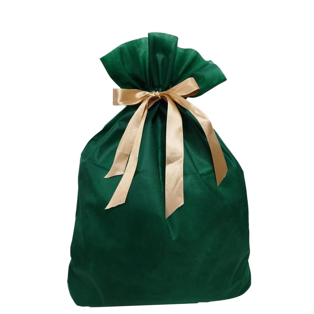  不織布ギフトバッグ 緑 Lサイズ（約）74ｘ86cm