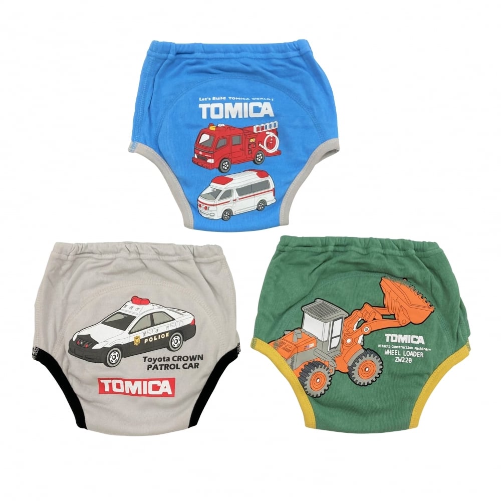 ベビーザらス限定 TOMICA トミカ 3枚組トレーニングパンツ(ブルー×90cm)