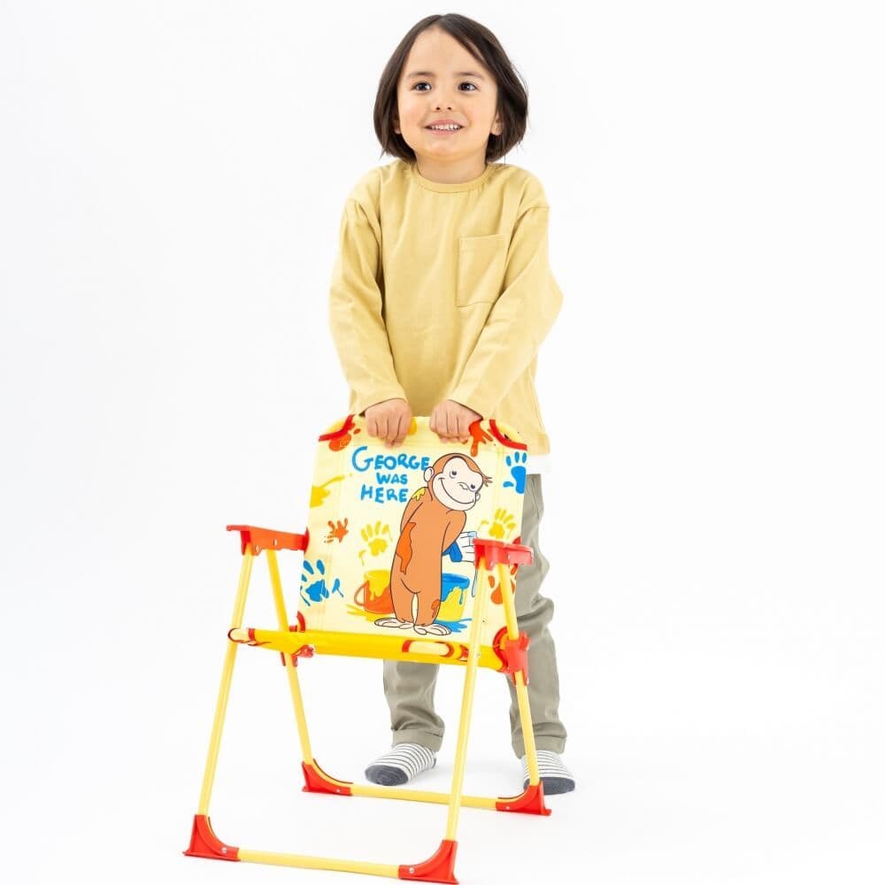 ＜トイザらス＞ おさるのジョージ キッズチェア 子供用チェア レジャー 椅子 イス 折りたたみ キャラクター 耐荷重30kg画像
