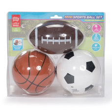 プレイポップスポーツ ミニスポーツボール 3個セット バスケットボール サッカーボール ラグビーボール トイザらス限定
