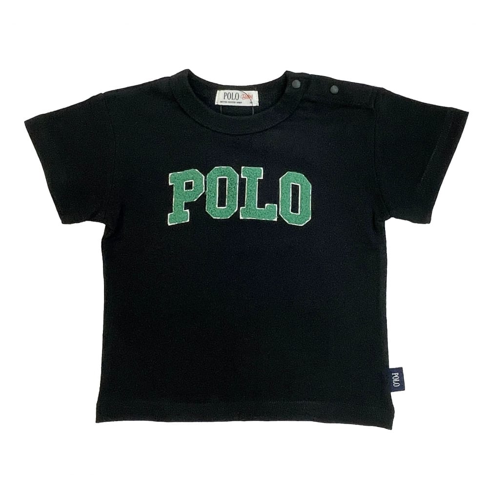 ＜トイザらス＞ POLO BCS ロゴサガラ刺繍 半袖Tシャツ(ブラック×90cm)
