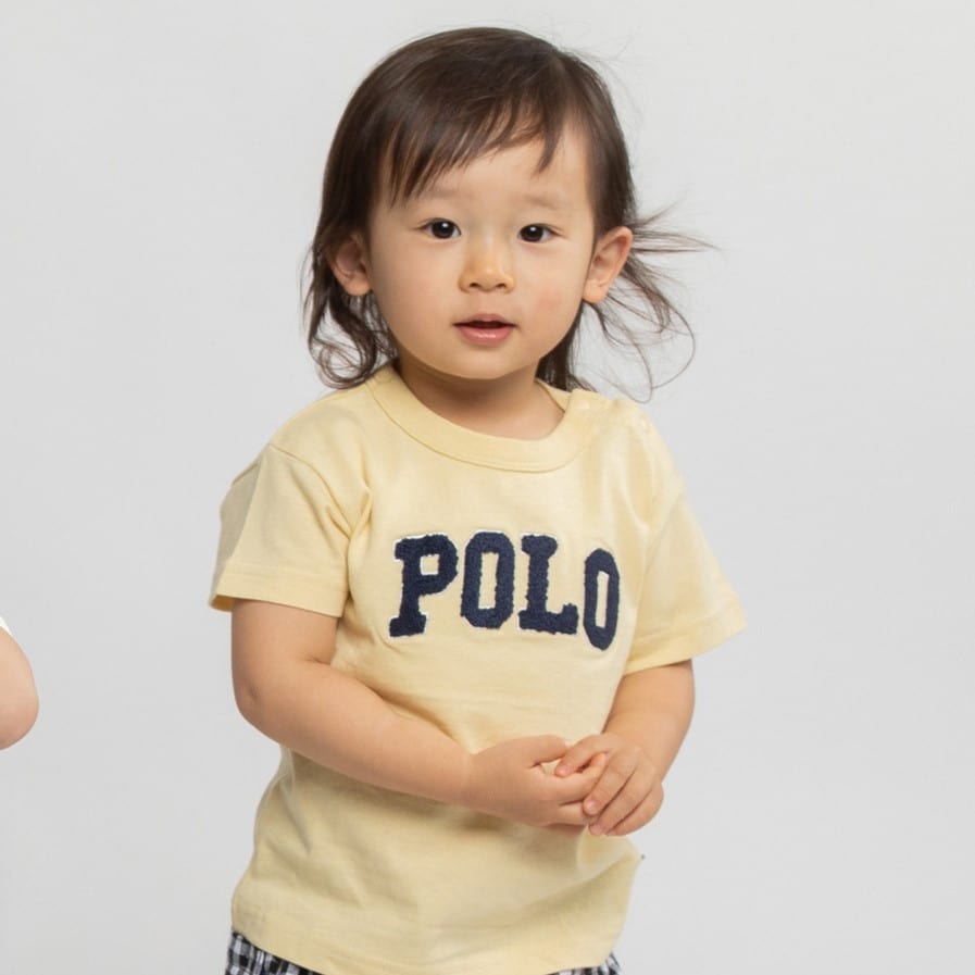 POLO BCS ロゴサガラ刺繍 半袖Tシャツ(イエロー×90cm)の画像