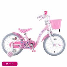 16インチ 身長95～124cm 子供用自転車 ディズニー ミニーマウス ポルカドットS （ピンク）補助輪 女の子 かわいい キャラクター
