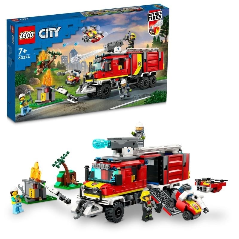 ＜トイザらス＞ レゴ LEGO シティ 消防指令トラック 60374 おもちゃ ブロック プレゼント レスキュー 乗り物 のりもの 男の子 女の子 7歳 ~【送料無料】