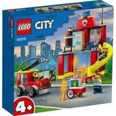 レゴ LEGO シティ 消防署と消防車 60375 おもちゃ ブロック プレゼント レスキュー 乗り物 のりもの 男の子 女の子 4歳 ~【送料無料】