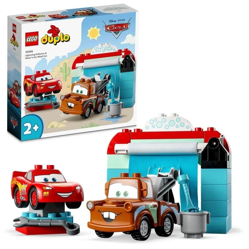 【オンライン限定価格】レゴ LEGO デュプロ ライトニング・マックィーンとメーターのカーウォッシュ 10996 おもちゃ ブロック プレゼント幼児 赤ちゃん 車 くるま 男の子 女の子 2歳 ~【送