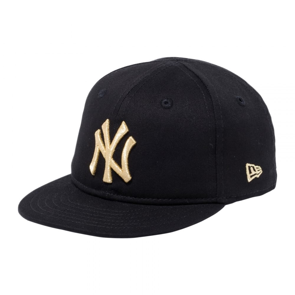  New Era ニューエラ NY ニューヨークヤンキース メジャーリーガーベースボールキャップ MY 1st 帽子 48-50cm(ブラック×ゴールド×48cmー5０cm)【送料無料】