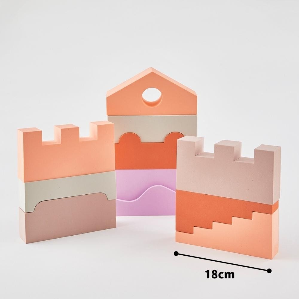  ムース Puzzle Blocks （Earth-オレンジ） サステナブル バランス玩具 体幹 室内遊具 ベルギー おしゃれ インテリア【オンライン限定】【送料無料】