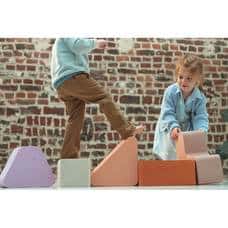 ムース Play Blocks Square（正方形）（オレンジ） サステナブル バランス玩具 体幹 室内遊具 ベルギー おしゃれ インテリア【オンライン限定】【送料無料】
