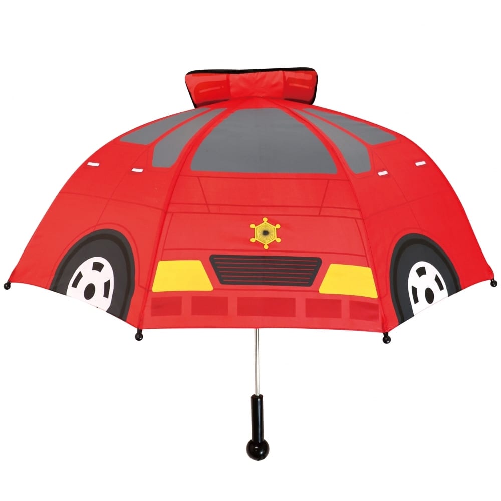 ＜トイザらス＞ 子供たちが好きな乗り物の消防車の傘 。音が鳴り、光ります。画像