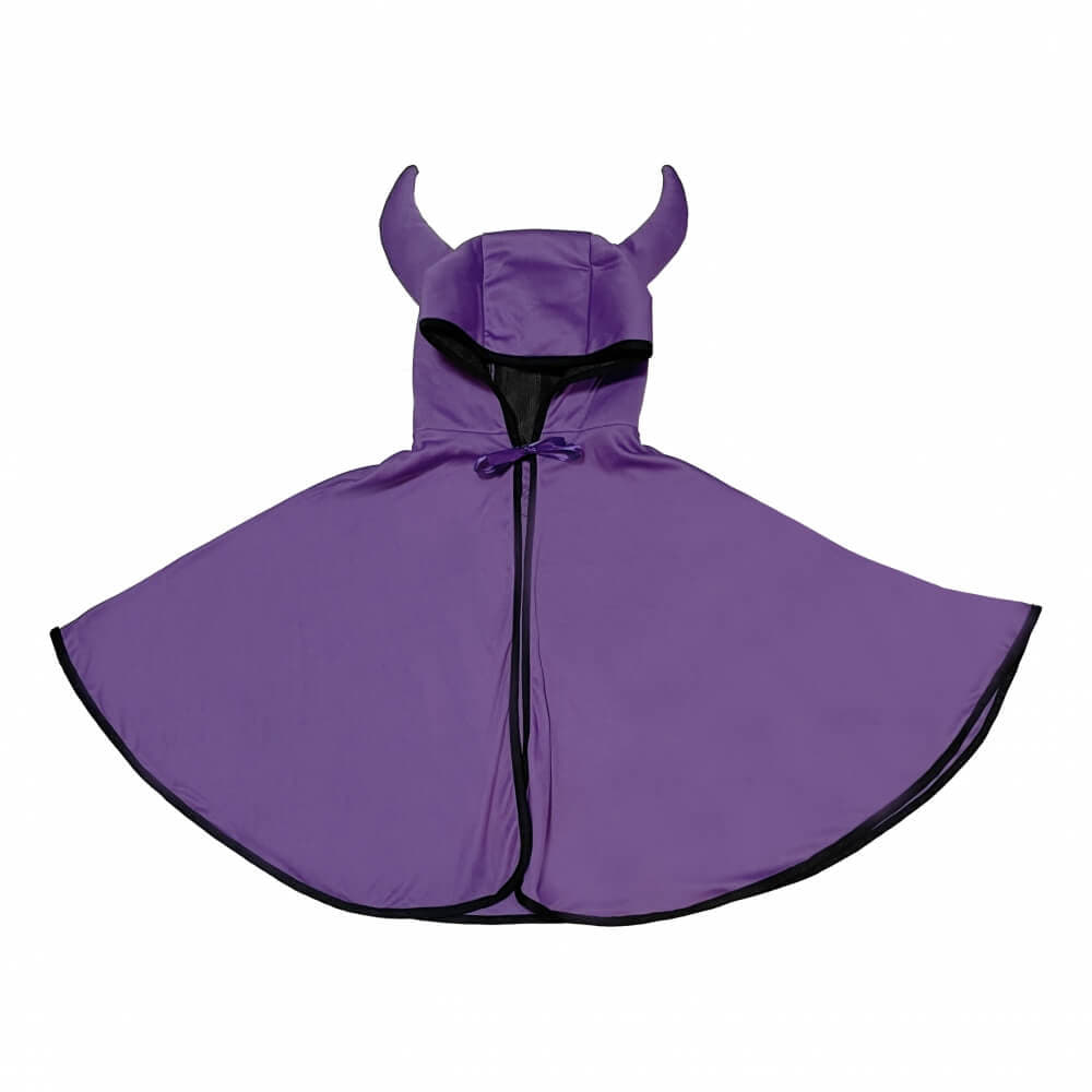 ハロウィン衣装 デビルポンチョ パープル コスチューム 仮装 子供 適応身長100~120cm マント 悪魔 紫 男の子 女の子