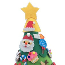 【クリスマスツリー】フェルトクリスマスツリー スタンドタイプ 高さ約54cm おしゃれ 簡単 布 トイザらス限定
