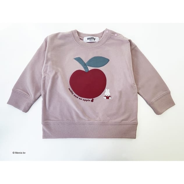 Miffy ミッフィー トレーナー リンゴ(ピンク×90cm)