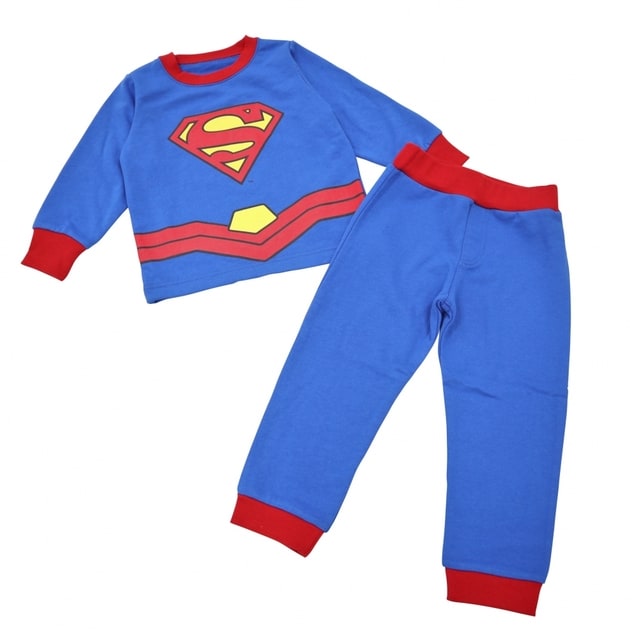 ハロウィン WARNER スーパーマン コスチューム 上下スーツ(ブルー×120cm)