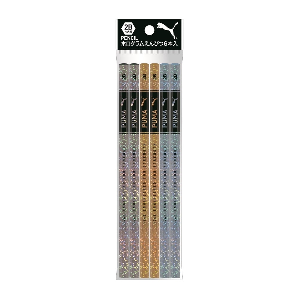 PUMA ホログラム2B鉛筆6本セット【クリアランス】