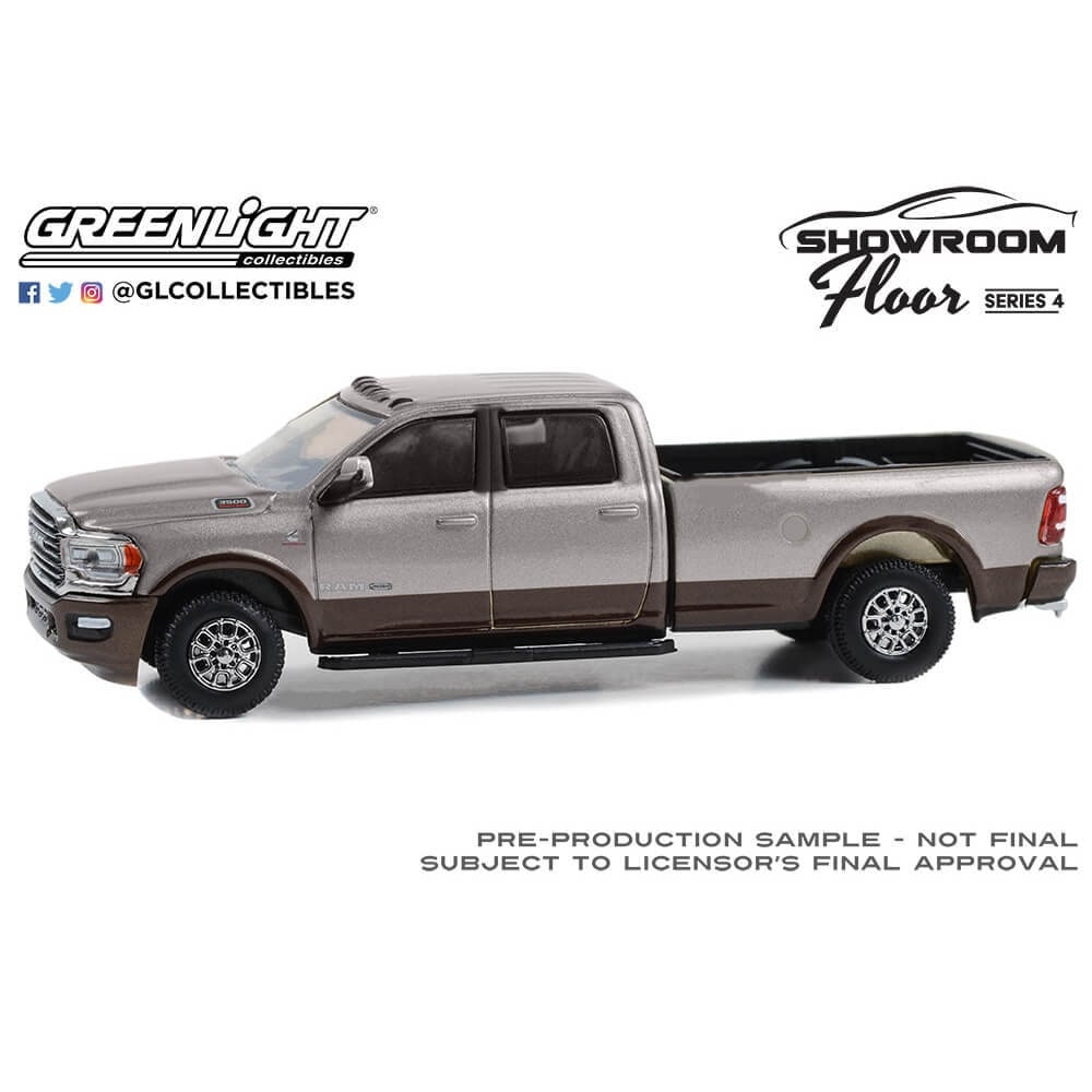 ͽվʡGL 1/64 2023 Ram 3500 Limited Longhorn - Billet Silver Metallic and Walnut Brown Metallicڽв