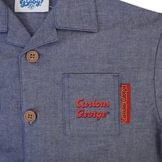 ベビーザらス限定 おさるのジョージダンガリーシャツ(ブルー×95cm) ベビーザらス限定