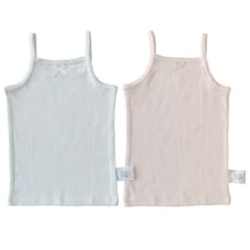 ベビーザらス限定 袖無しシャツ肌着 2枚組 見えないインナー パターンメッシュ(ピンク×80cm) ベビーザらス限定