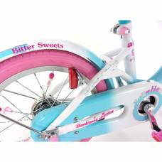 16インチ 身長100～110cm 子供用自転車 フルハート（ブルー）補助輪 泥除け ピンク ホワイト 女の子 かわいい トイザらス限定
