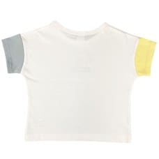 TINY DRIP 袖切替え 半袖デイリーTシャツ(ナチュラル×90cm)ベビーザらス限定