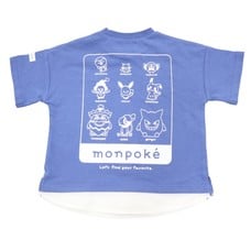 monpoke モンポケ 半袖Tシャツ 裾切替 ピカチュウ(ネイビー×80cm)