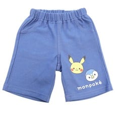 monpoke モンポケ ハーフパンツ デニムニット(ブルー×95cm)