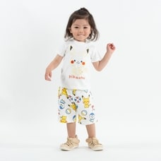 monpoke モンポケ 半袖Tシャツ シルエット ピカチュウ(ホワイト×80cm)