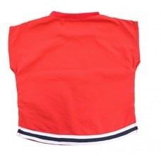 SNOOPY スヌーピー 半袖Tシャツ ロゴ(レッド×95cm)
