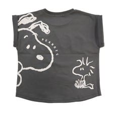 SNOOPY スヌーピー 半袖Tシャツ スヌーピーフェイス(チャコール×80cm) ベビーザらス限定