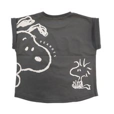 SNOOPY スヌーピー 半袖Tシャツ スヌーピーフェイス(チャコール×90cm) ベビーザらス限定