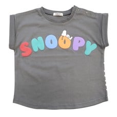 SNOOPY スヌーピー 半袖Tシャツ スヌーピーフェイス(チャコール×95cm) ベビーザらス限定