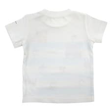 monpoke モンポケ 半袖Tシャツ ボーダー(ホワイト×80cm)
