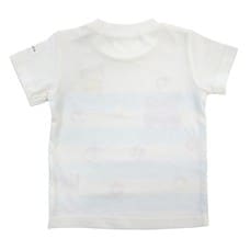 monpoke モンポケ 半袖Tシャツ ボーダー(ホワイト×110cm)