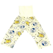 monpoke モンポケ 半袖パジャマ おやすみ総柄 腹巻付き(イエロー×90cm)