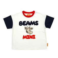 BEAMS mini 半袖Tシャツ 袖切替 ジェフリー ビームスミニ(ナチュラル×100cm) ベビーザらス限定