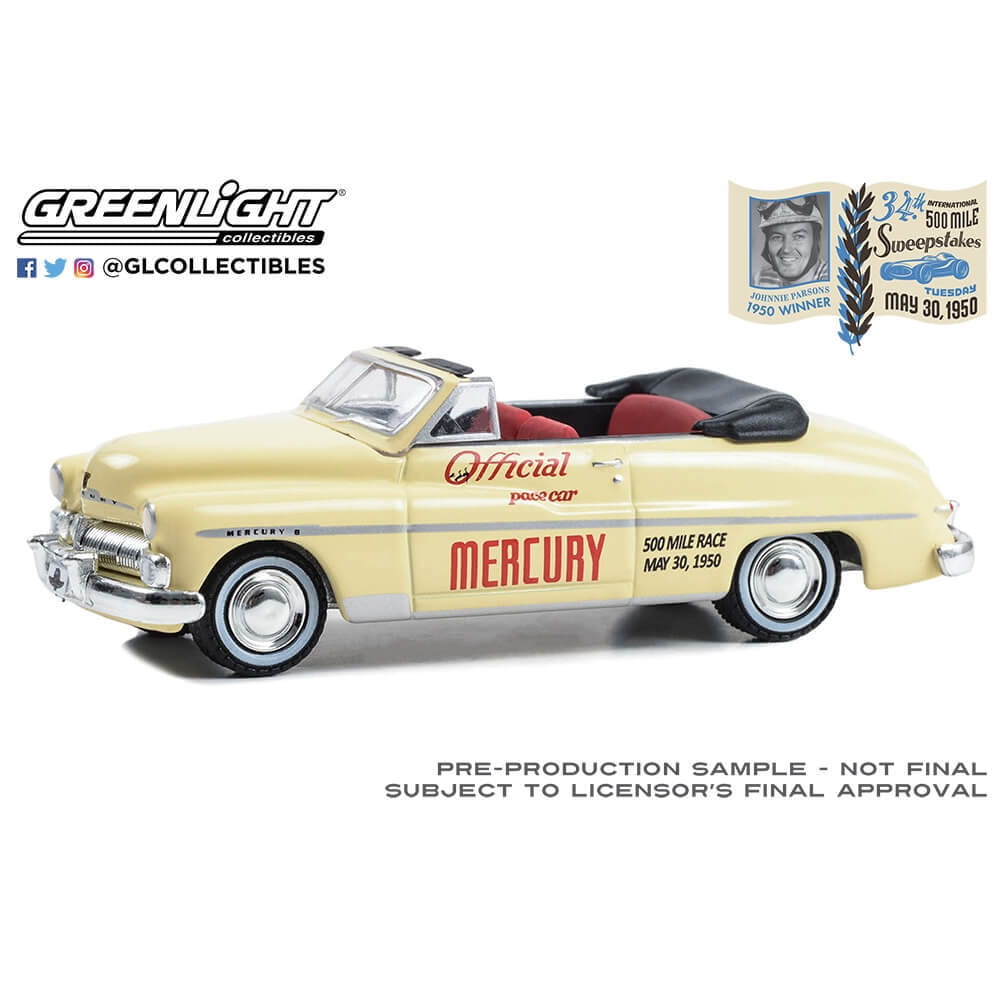 GL 1/64 1950 Mercury Monterey Convertible Official Pace Car - 34th International 500 Mile Sweepstake