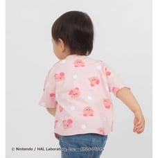 星のカービィ 総柄 半袖Tシャツ(ピンク×90cm)