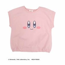 星のカービィ フェイス 半袖Tシャツ(ピンク×95cm)