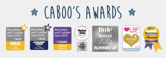 CABOO'S AWARDS  caboo　carrier  Best Baby and Toddler Gear 2016 by mumii GOLD Baby Wrap/Sling、Best Baby and Toddler Gear 2016 by mumii CONSUMER CHOICE Baby Wrap/Sling、Best Baby and Toddler Gear 2015 by mumii GOLD WINNER、MOTHER & BABY AWARDS 2017 SILVER BEST BABY CARRIER/SLING OR BACK CARRIER、little LONDON AWARDS 2015 RUNNER UP、LBP LOVED BY PARENTS WINNER Best Baby Sling 2015、2015 Practical Pre-School Awards BRONZE
