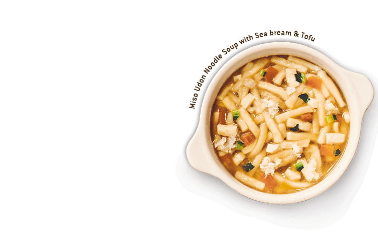 Miso Udon Noodle Soup with Sea bream & Tofu