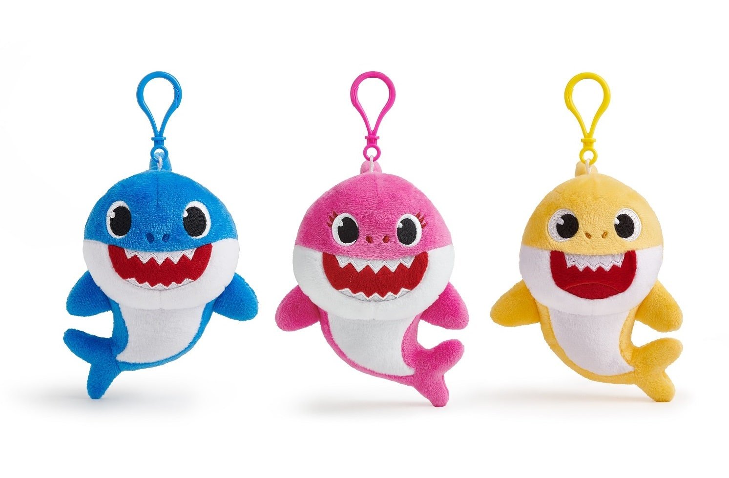  画像左から：ダディシャーク、マミーシャーク、ベイビーシャーク