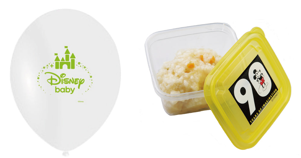 (左)風船(右)離乳食容器