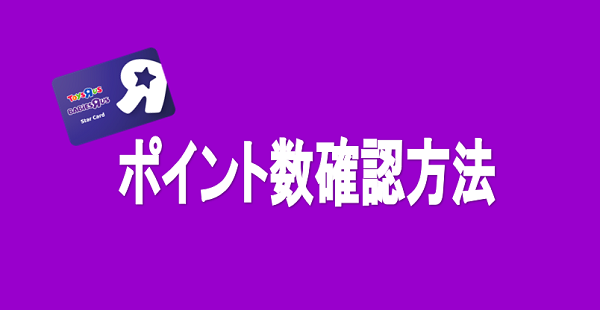 ポイント数確認方法