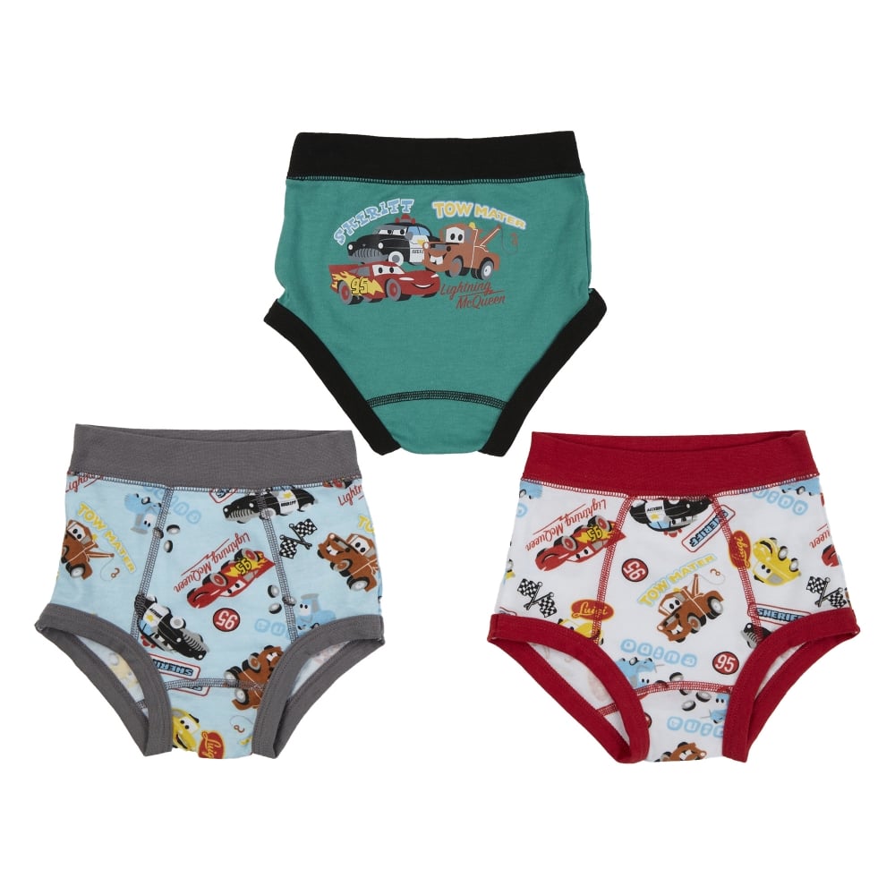 Disney ディズニー 3枚組ブリーフ カーズ 総柄×ワンポイント グリーン×95cm ベビーザらス限定