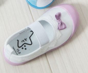 リボン フリル 上履き パープルx15cm ベビーザらス限定
